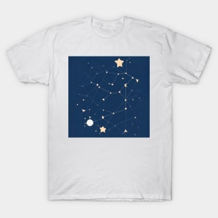 Nighttime Wonders - Navigating the Mystique of Cosmic Patterns T-Shirt